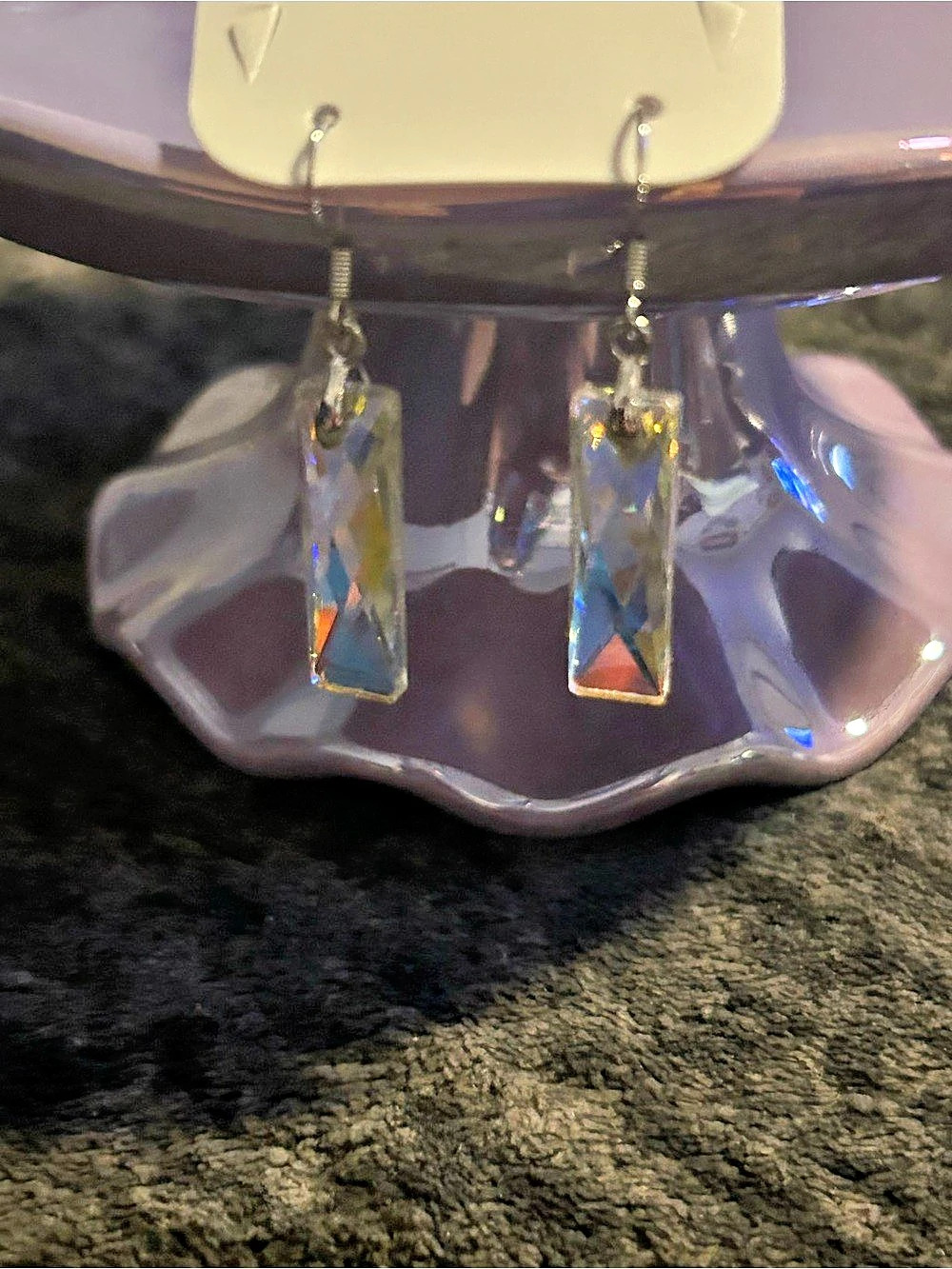 Geometric Multicolor Drop Earrings NWOT 18
